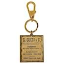 Porte-clés en métal avec plaque de carte de visite Gucci 495420 en bon état