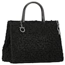 Salvatore Ferragamo Gancini Mouton Handbag Leather Handbag DO-21 9734 in good condition