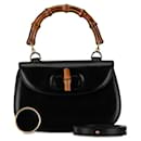 Gucci Leather Bamboo Handbag Leather Handbag 000 01 in good condition