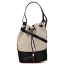 Loewe Anagram Canvas & Leather Balloon Bag Canvas Handbag in Excellent condition