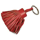 Hermes Leather Tassel Bag Charm Chaveiro de couro em bom estado - Hermès