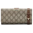 Gucci GG Supreme Bifold Wallet Canvas Long Wallet 309754 in good condition