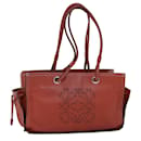 LOEWE Anagram Tote Bag Cuir Orange Auth ep4224 - Loewe