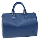Louis Vuitton Epi Speedy 30 Handtasche Toledo Blau M43005 LV Auth 75545