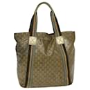 GUCCI GG Crystal Tote Bag Or Gris Marron 189669 auth 75345 - Gucci