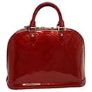 LOUIS VUITTON Monogram Vernis Alma PM Hand Bag Red Slys M90169 LV Auth 75188 - Louis Vuitton