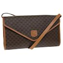 CELINE Macadam Canvas Shoulder Bag PVC Brown Auth 74607 - Céline
