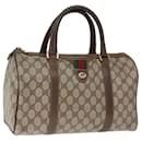 GUCCI Borsa Boston Linea GG Supreme Web Sherry PVC Beige Rossa 40 02 007 auth 75319 - Gucci