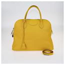 Hermes Giallo Ambra Clemence Bolide Mou 35 bag - Hermès