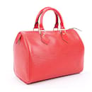 Louis Vuitton Epi pelle veloce 25 Borsa a mano in rosso castigliano