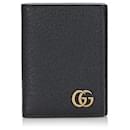 Capa carteira dupla de couro Gucci GG Marmont para cartão 428737 Em uma boa condição