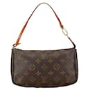 Louis Vuitton Pochette Accessoires Canvas Handbag M51980 in good condition