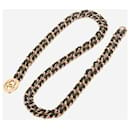 Gold and black Coco Mark Chain belt - Chanel