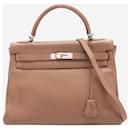 Brown Kelly vintage 2003 32 Retourne Taurillon Clemence Tabac leather bag - Hermès