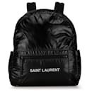 Zaino Saint Laurent in nylon Nuxx con logo nero