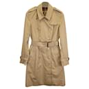 Burberry Chelsea Mid-length Belted Trench Coat in Beige Cotton