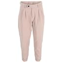 Mr P. Tapered Cropped Trousers in Beige Cotton - Autre Marque