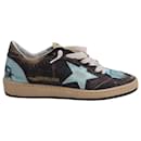 Golden Goose Ball Star Sneakers in Black/Mint Leather