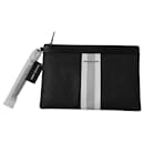 Michael Kors Logo Pouch in Black Leather