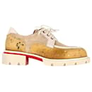 Christian Louboutin Le nostre Oxford Georges L in edizione limitata in pelle scamosciata gialla e color carne