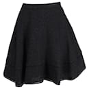 Red Valentino Tweed A-Line Skirt in Black Wool - Valentino Garavani