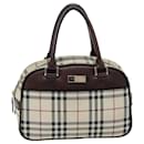 BURBERRY Bolso de mano Lona Beige Beige oscuro Auth ep4192 - Burberry