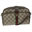 GUCCI GG Supreme Web Sherry Line Shoulder Bag Red Beige 10 02 055 Auth yk12671 - Gucci