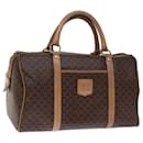 CELINE Sac Boston en Toile Macadam PVC Marron Auth 75235 - Céline