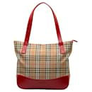 Burberry Nova Check Shadow Horse Leather Tote Bag in Very Good Condition