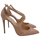 Christian Louboutin Crissos 85 Salón en Charol Beige