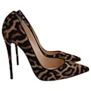 Christian Louboutin So Kate 120 Salón Leopardo en Piel Pelo de Potro