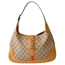 Gucci Jackie 1961 GG Monogram Canvas & Leather Medium Shoulder Bag Top handbag