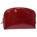 LOUIS VUITTON Vernis Pochette Neceser Pomme D'amour M91496 LV Auth 75151 - Louis Vuitton