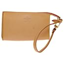 LOUIS VUITTON Nomad Accessory Pouch Leather Beige LV Auth bs14530 - Louis Vuitton