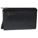 Burberrys Clutch Bag Leather Black Auth bs14433 - Autre Marque