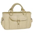 CELINE Boogie bag Hand Bag Leather Beige Auth bs14379 - Céline