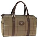 Burberrys Nova Check Boston Bag Canvas Khaki Auth bs14854 - Autre Marque