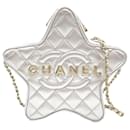 Chanel Silver Metallic Lambskin Star Chain Crossbody