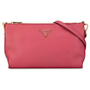 Bolso bandolera rosa Vitello Daino de Prada