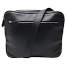 HERMES BAG IN BLACK SWIFT LEATHER BANDOULIERE BLACK LEATHER MESSENGER BAG - Hermès