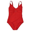 NEW HERMES ONDINE H SWIMSUIT923716DD M 40 RED RED NEW SWIMSUIT - Hermès