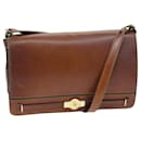 Christian Dior Shoulder Bag Leather Brown Auth bs14488