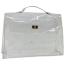 HERMES Vinyl Kelly Hand Bag Vinyl Clear Auth 70652 - Hermès