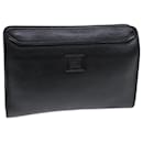 Burberrys Clutch Bag Leather Black Auth bs14646 - Autre Marque