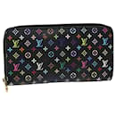 LOUIS VUITTON Monogram Multicolor Zippy Wallet Black M60243 LV Auth 75413 - Louis Vuitton