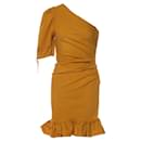 Jonathan Simkhai Mini-robe asymétrique en denim à une épaule curcuma - Autre Marque
