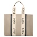 Chloé Large Woody Tote Bag Black