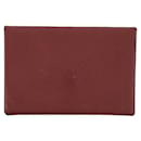 Hermes Calvi Card Case Coin Case Rouge Ash Wine Red in Great Condition - Hermès