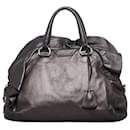 Prada Nappa Leather Ruffle Bauletto Bag  Leather Handbag in Fair condition