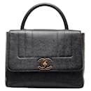 Chanel Caviar Skin Mademoiselle Coco Mark Handbag in Very Good Condition